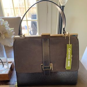 👜 Gianni Bini gorgeous grey satchel with shoulder strap